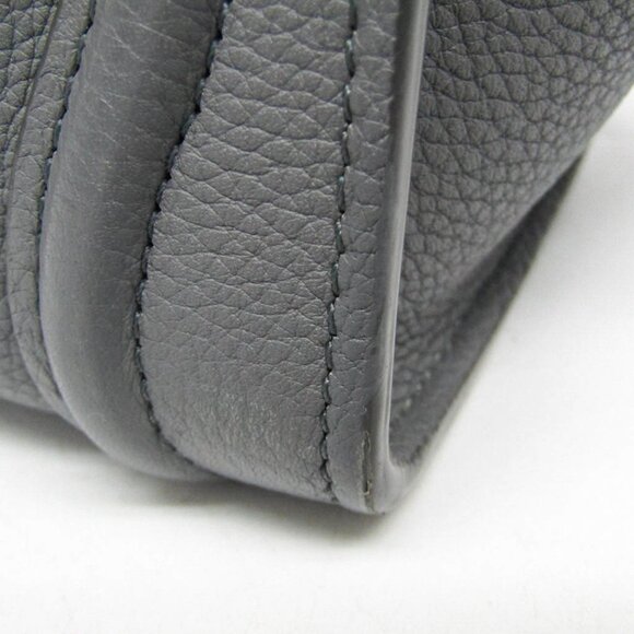 CELINE Gray Leather Shoulder Bag - Picture 6 of 16